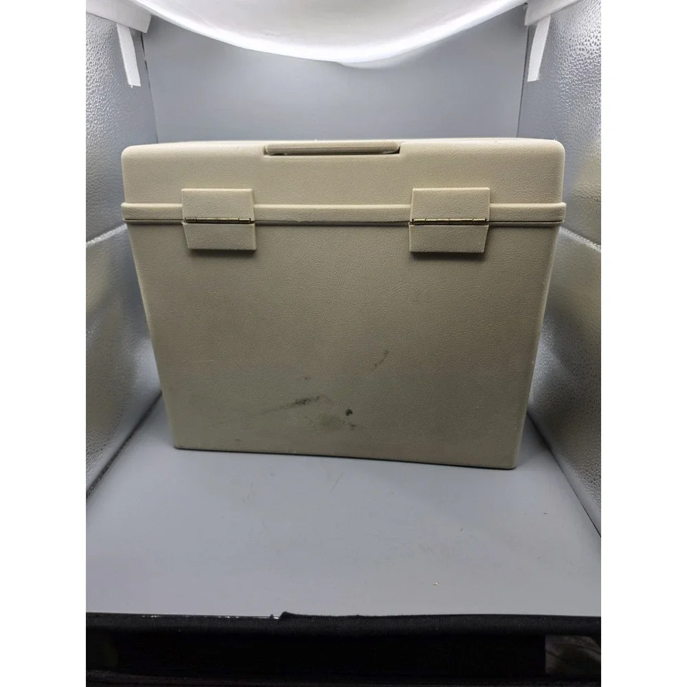 Vintage Sterling Plastics Multi File #274 Portable File Box Case Beige USA